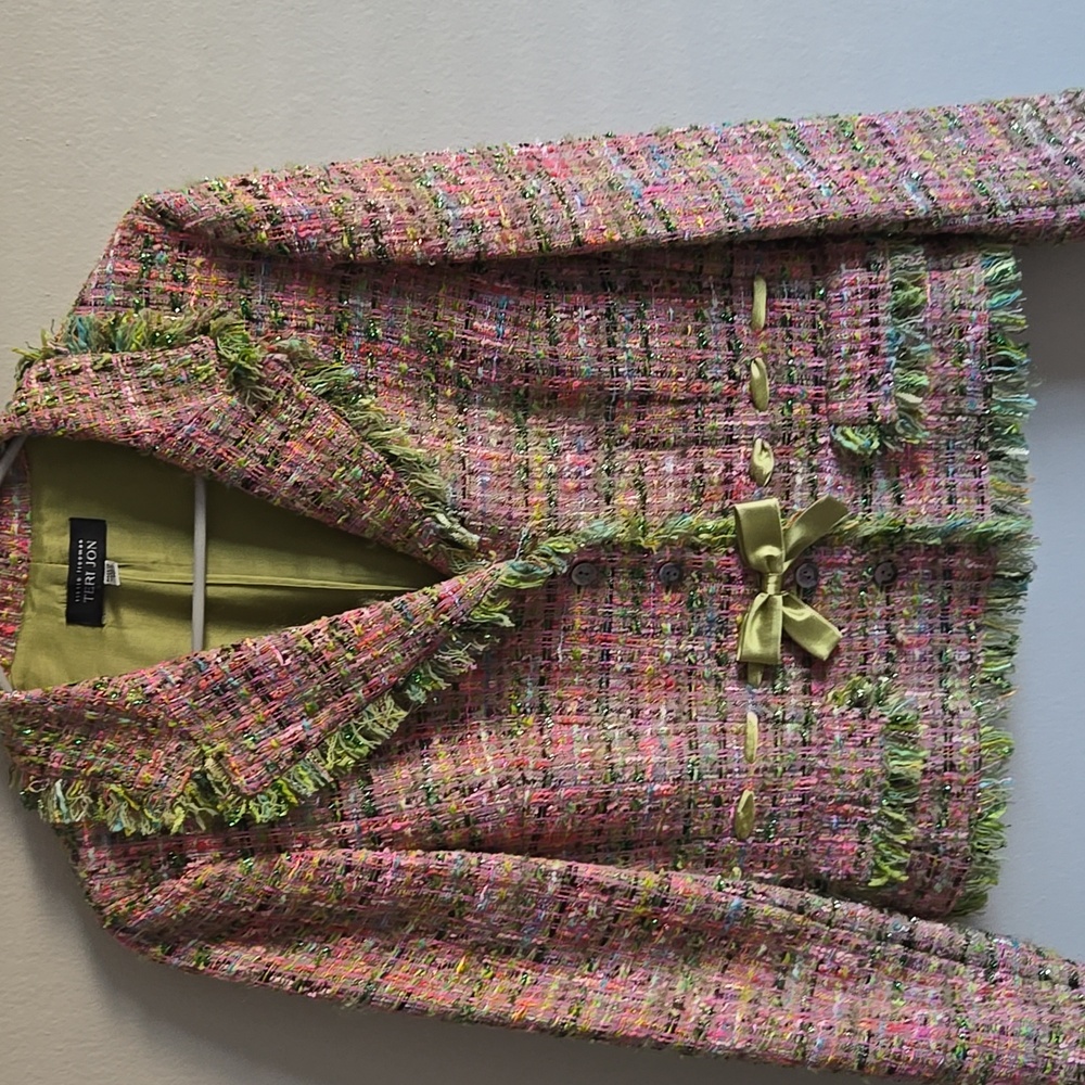 Shop Closing Vintage Teri Jon Women's Multicolor Tweed Jacket